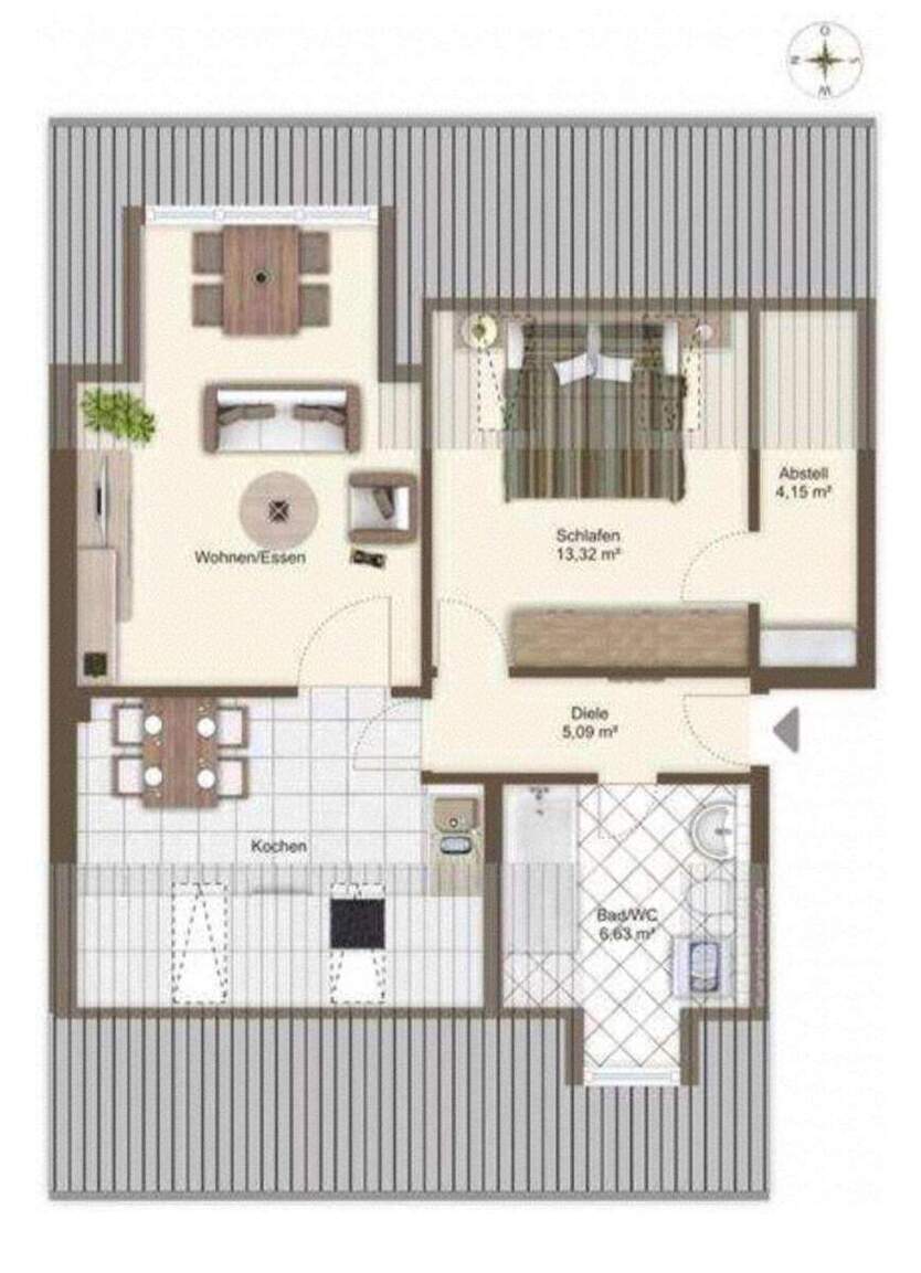 2-ZKB-DG-Whg. mit Stellplatz unweit von Universität und Straßenbahn in Haunstetten 2 zimmer