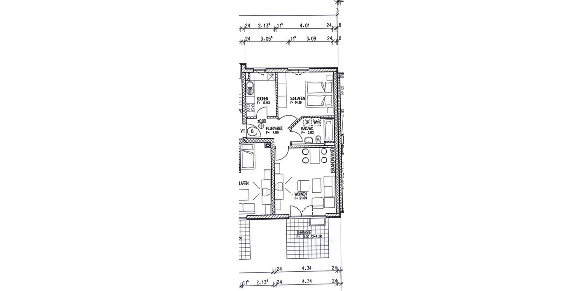 Erdgeschoßwohnung Neusäß - 2 Zimmer, 58 m&sup2;, 1.015&euro; | Angebot:26586925