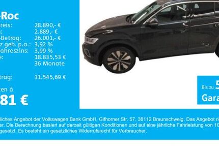 VW T-Roc 9.300 km 28.890 € Gersthofen 86368