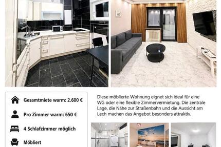 Wohnung Augsburg Lechhausen - 4 Zimmer, 130 m&sup2;, 2.600&euro; | Angebot:26672358
