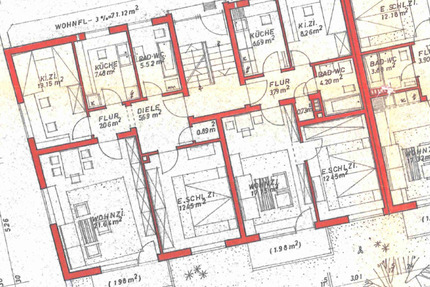 Wohnung Augsburg Innenstadt - 3 Zimmer, 70 m&sup2;, 835&euro; | Angebot:24649113