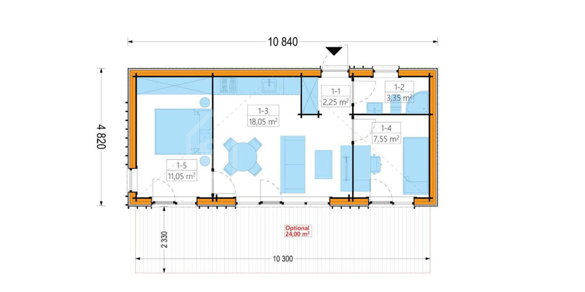 Bungalow Villenbach Hausen - 3 Zimmer, 42 m&sup2;, 249.000&euro; | Angebot:26309050