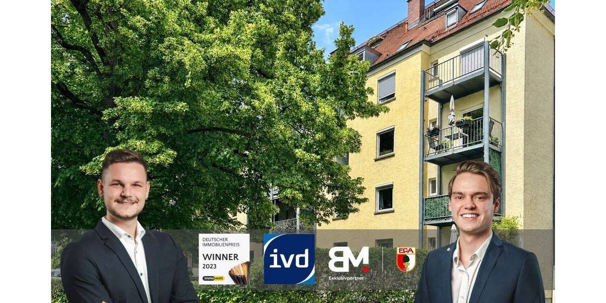 Etagenwohnung Augsburg Innenstadt - 2 Zimmer, 53 m&sup2;, 249.000&euro; | Angebot:26886173