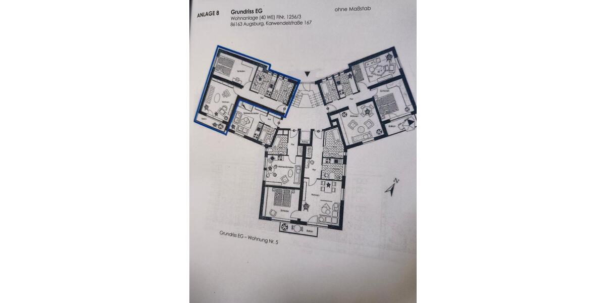 Erdgeschoßwohnung Augsburg Hochzoll - 2 Zimmer, 55 m&sup2;, 269.000&euro; | Angebot:27131300