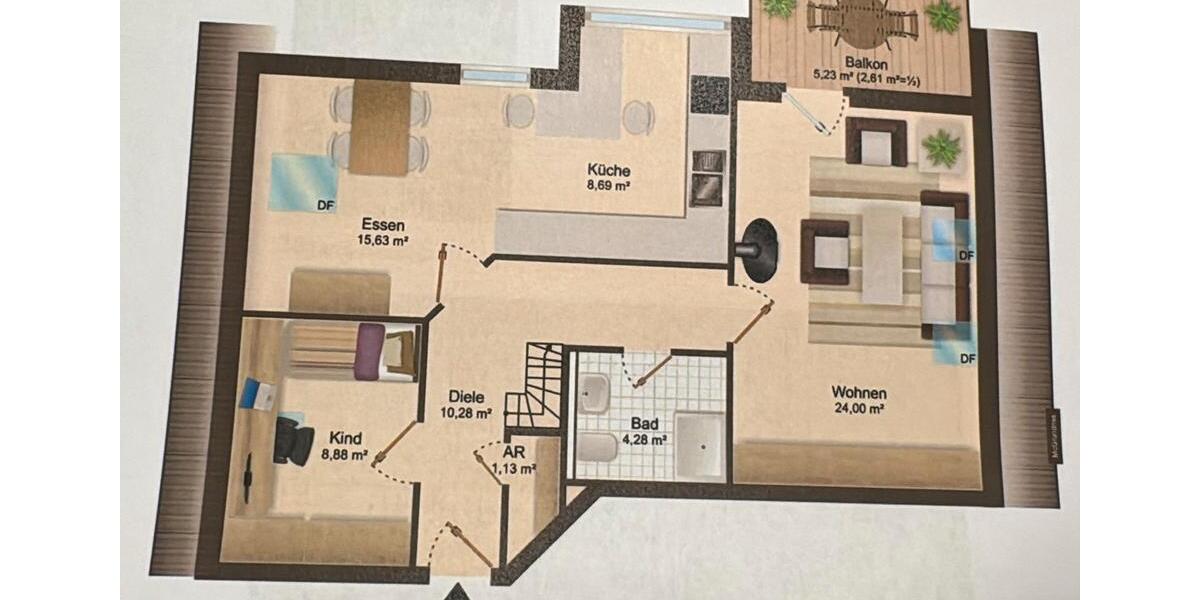 Maisonettenwohnung Untermeitingen - 5 Zimmer, 95 m&sup2;, 329.000&euro; | Angebot:26940346