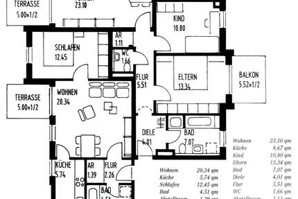 Schöne 5ZKB (2+3) mit ca. 120m² Garten, Nähe Schertlinstraße 5 zimmer