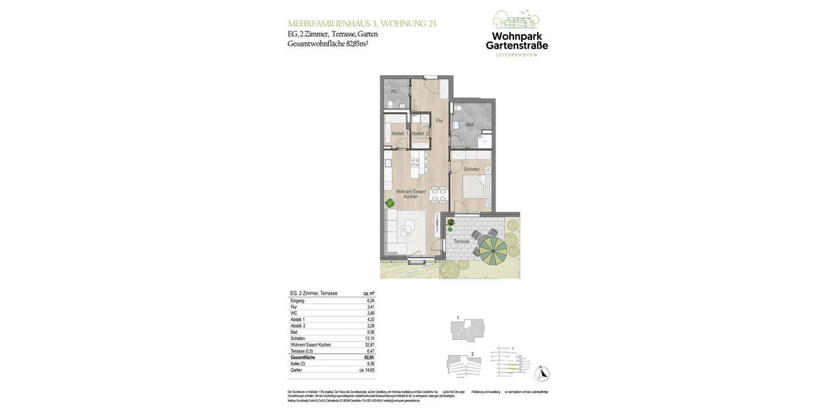 Erdgeschoss Neubau! 2-ZKB in Leitershofen! Leben im Grünen und doch so Stadt nah! 2 zimmer