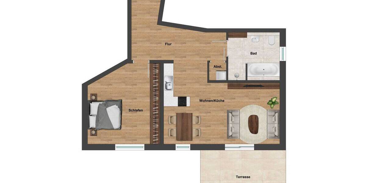 Etagenwohnung Augsburg Innenstadt - 2 Zimmer, 80 m&sup2;, 669.000&euro; | Angebot:22027992