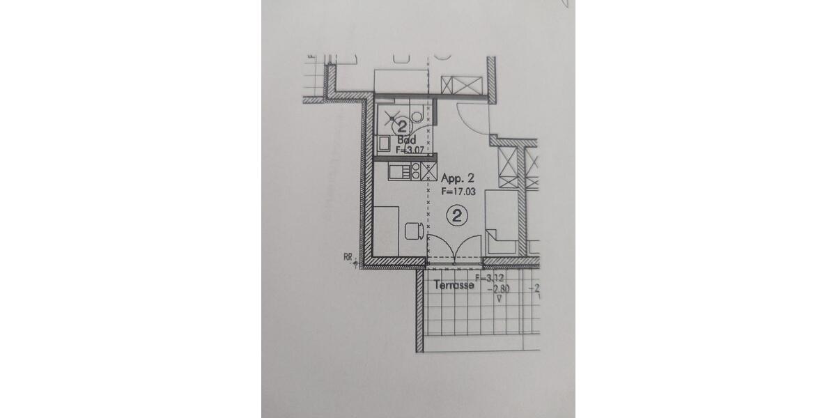 Terrassenwohnung Augsburg Bergheim - 1 Zimmer, 23 m&sup2;, 440&euro; | Angebot:26589180