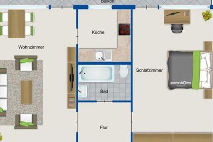 Wohnung Augsburg Lechhausen - 2 Zimmer, 65 m&sup2;, 1.500&euro; | Angebot:27607779