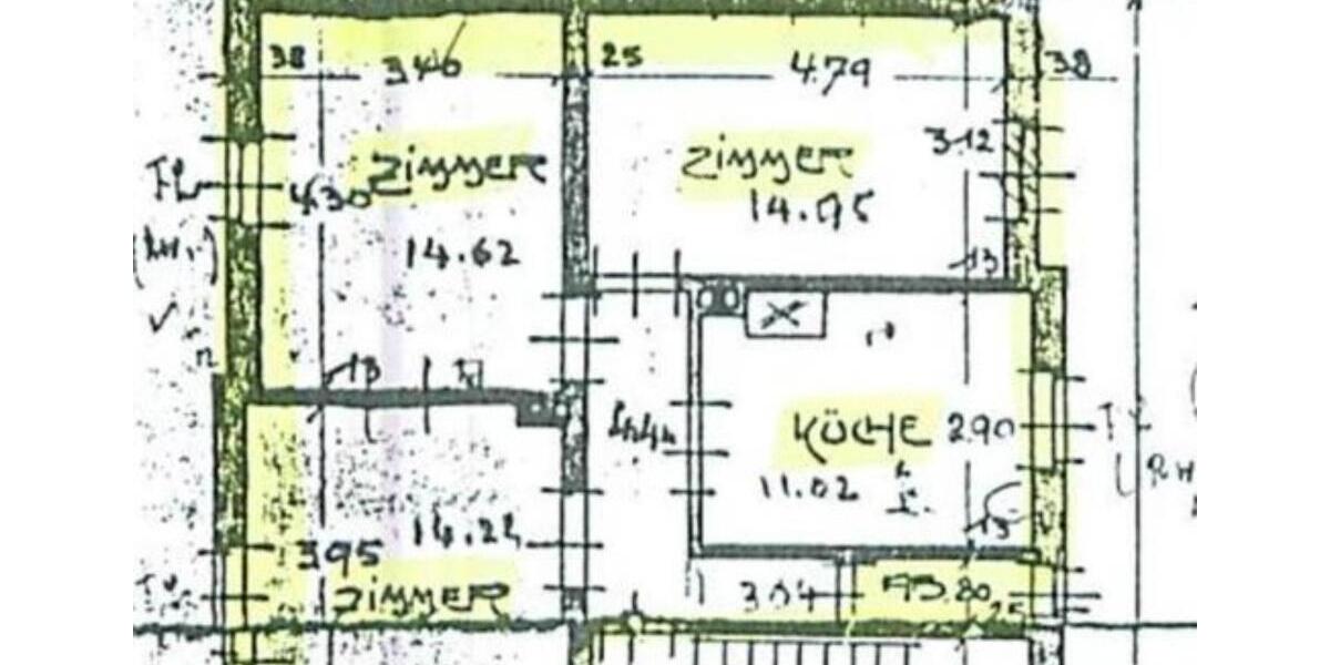 Etagenwohnung Augsburg Pfersee - 3 Zimmer, 60 m&sup2;, 370&euro; | Angebot:25807302