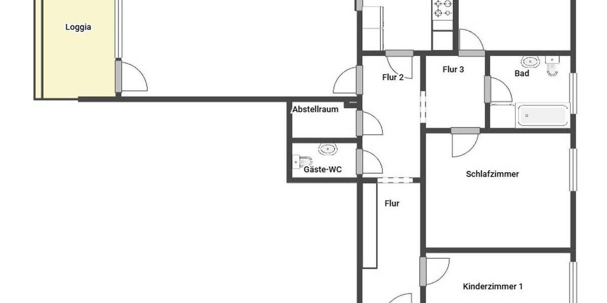Etagenwohnung Augsburg Lechhausen - 4 Zimmer, 105 m&sup2;, 443.870&euro; | Angebot:26790203