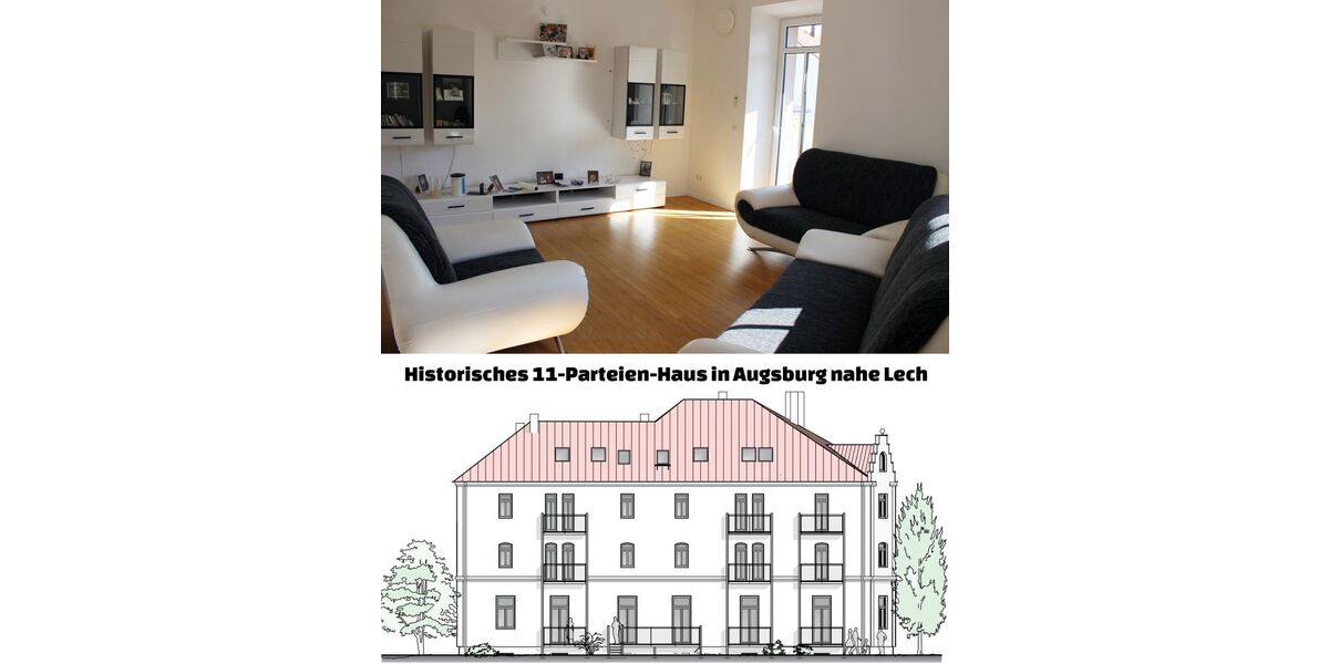 Provisionsfrei* Direkt vom Eigentümer: Historisches 11 Parteien Mehrfamilienhaus in Augsburg nahe Lech, Renditeobjekt von privat (ohne Makler) - Mehrfamilienhaus, Wohnhaus Augsburg Lechhausen | Angebot:22667067