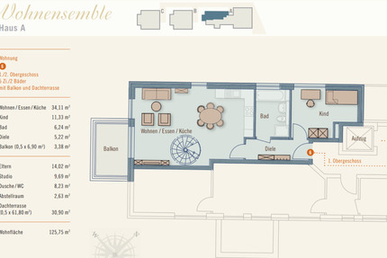 Haus Augsburg Lechhausen - 3.5 Zimmer, 126 m&sup2;, 639.000&euro; | Angebot:24378989