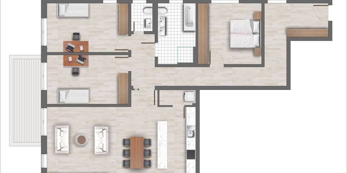 Etagenwohnung Augsburg Innenstadt - 4 Zimmer, 139 m&sup2;, 1.105.000&euro; | Angebot:25676194