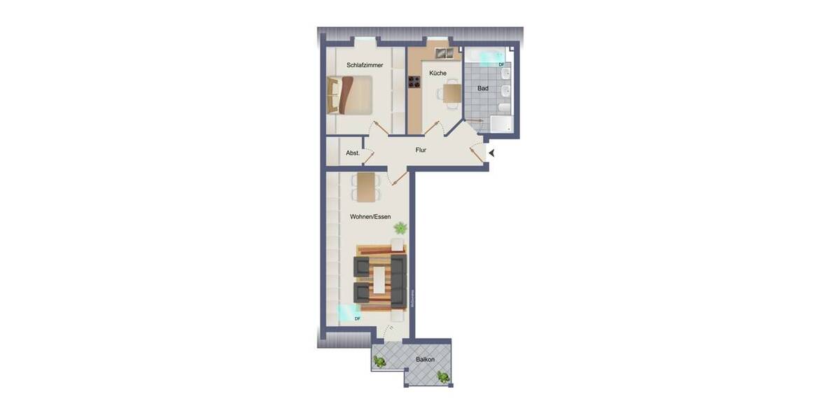 Etagenwohnung Mering - 2 Zimmer, 59 m&sup2;, 250.000&euro; | Angebot:26753530