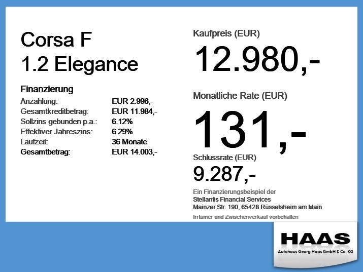 Opel Corsa 32.100 km 12.980 &euro; Augsburg 86159