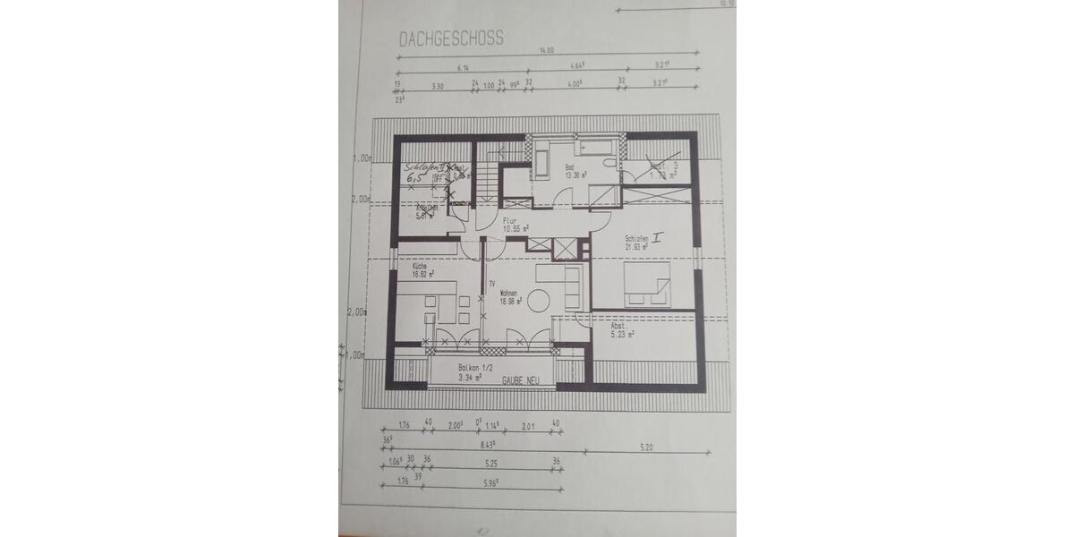 Dachgeschoßwohnung Scheuring - 3 Zimmer, 96 m&sup2;, 1.050&euro; | Angebot:26523050