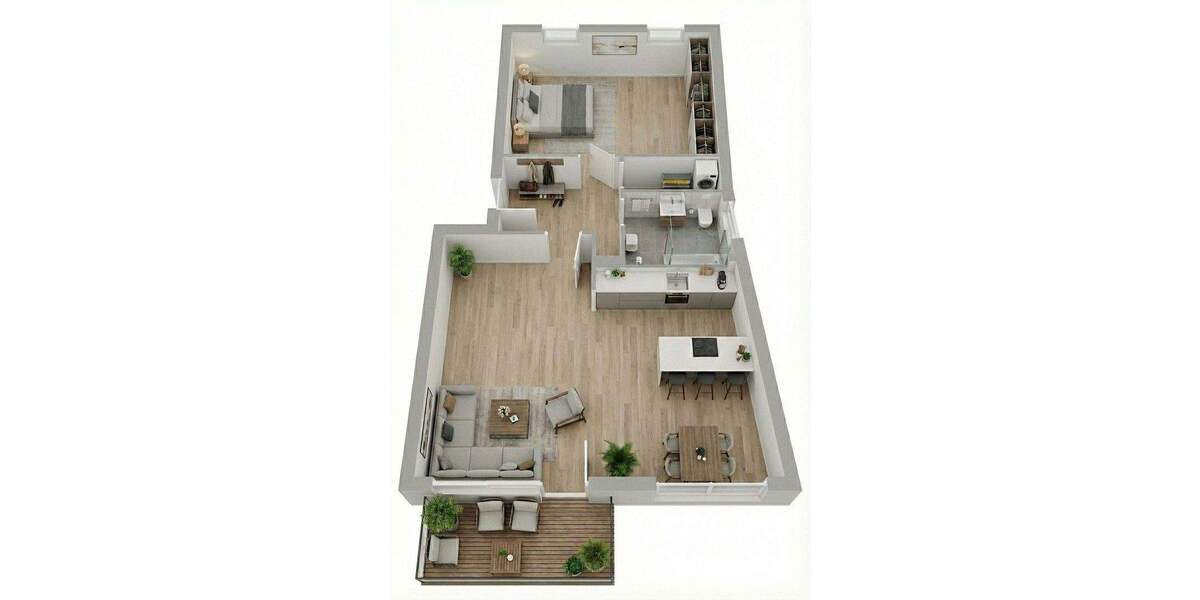 Etagenwohnung Augsburg Göggingen - 2 Zimmer, 69 m&sup2;, 339.000&euro; | Angebot:24747218