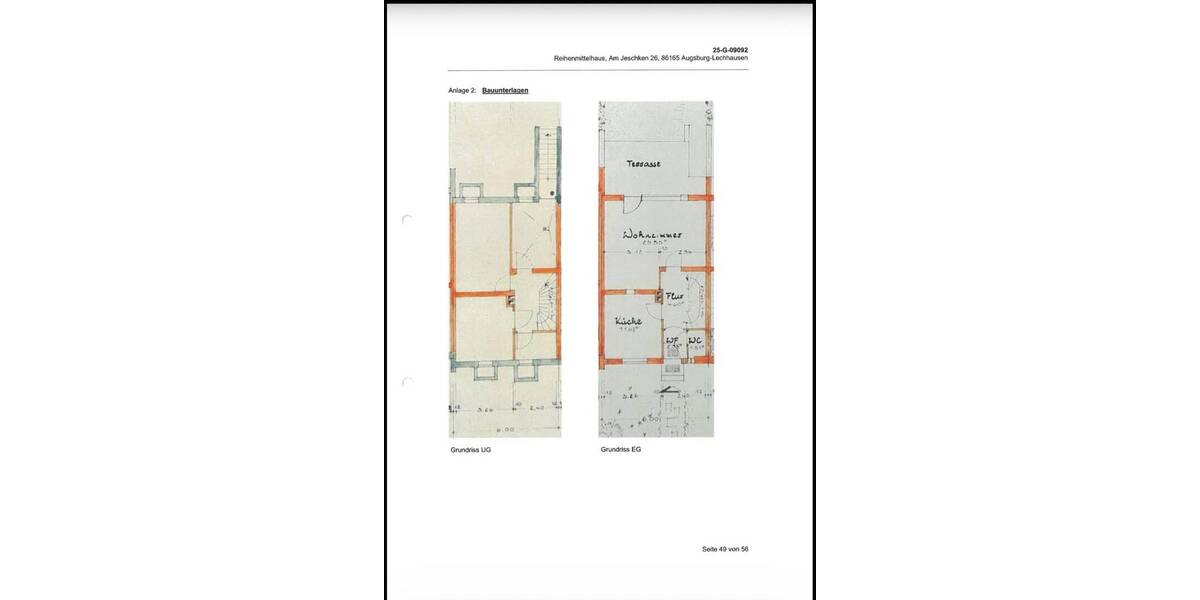 Reihenmittelhaus Augsburg Lechhausen - 5 Zimmer, 130 m&sup2;, 520.000&euro; | Angebot:26057610