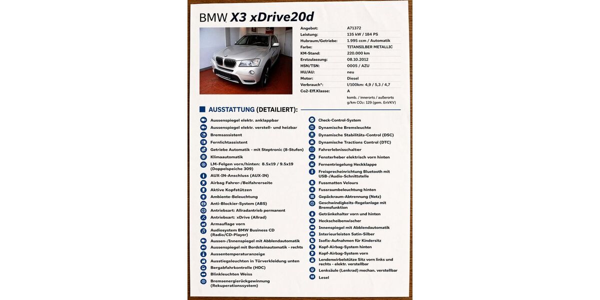 BMW X3 220.000 km 8.300 &euro; Augsburg 86156