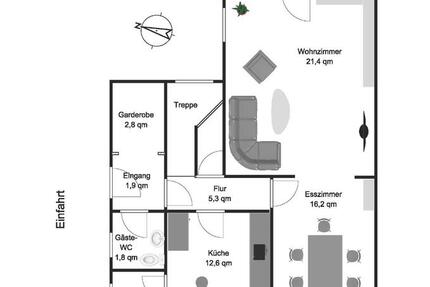 Zentrumsnahe Doppelhaushälfte - Familienparadies mitten im Grünen
